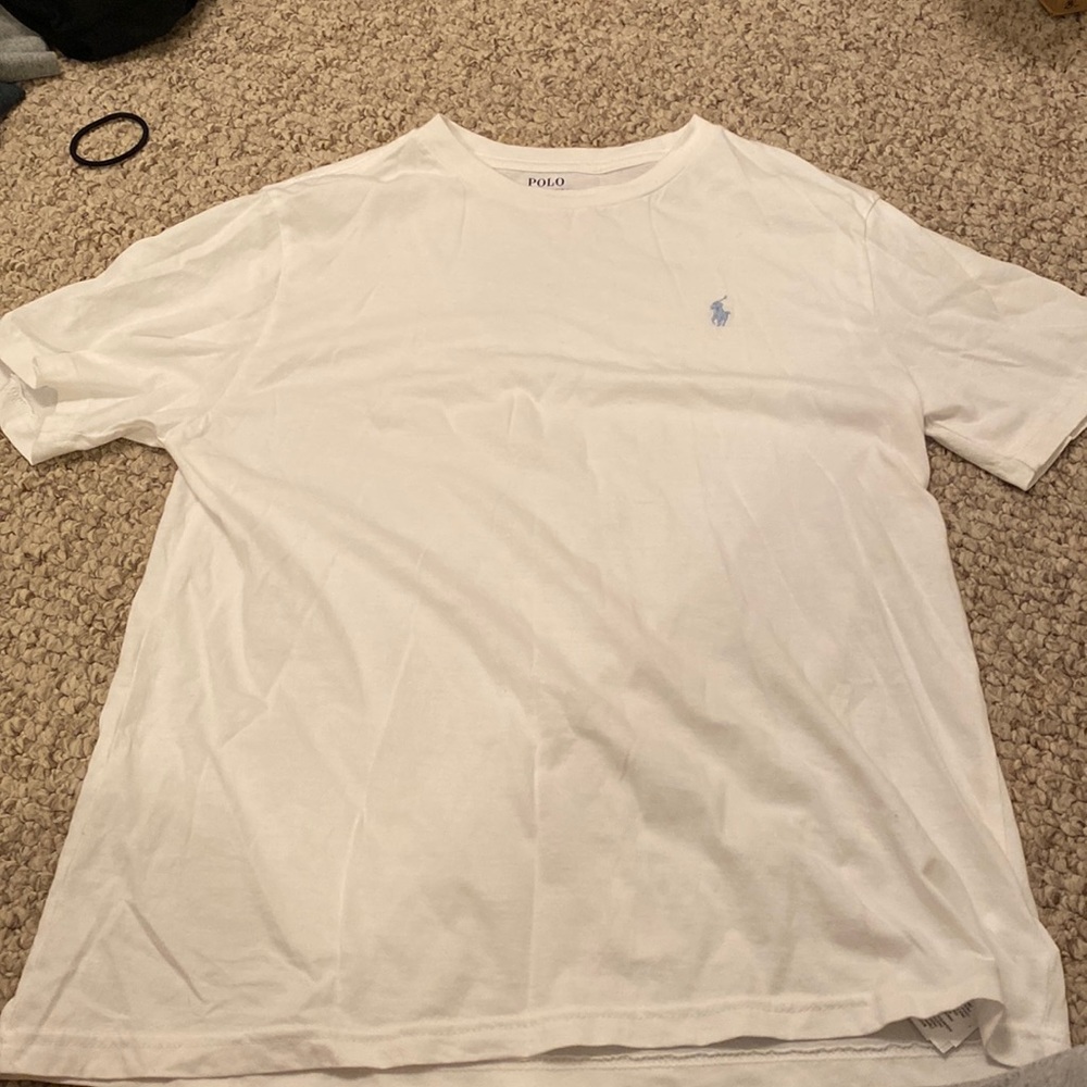 white polo by ralph lauren top,slightly worn